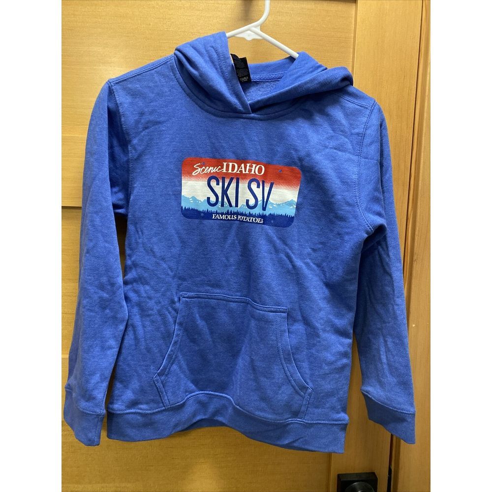 Sun Valley‎ Hoodie Sweatshirt Ski Sun Valley Ketchum Idaho Youth M Blue Hood